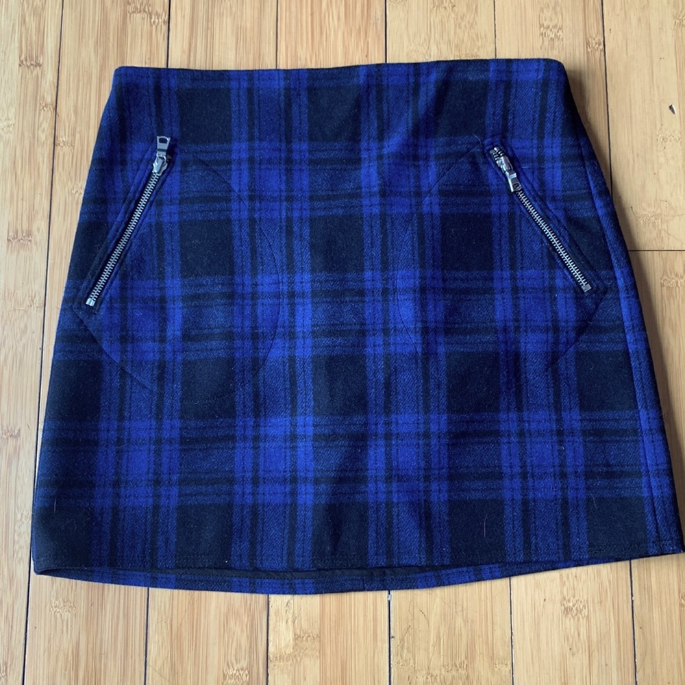 Gap Brand plaid wool miniskirt.